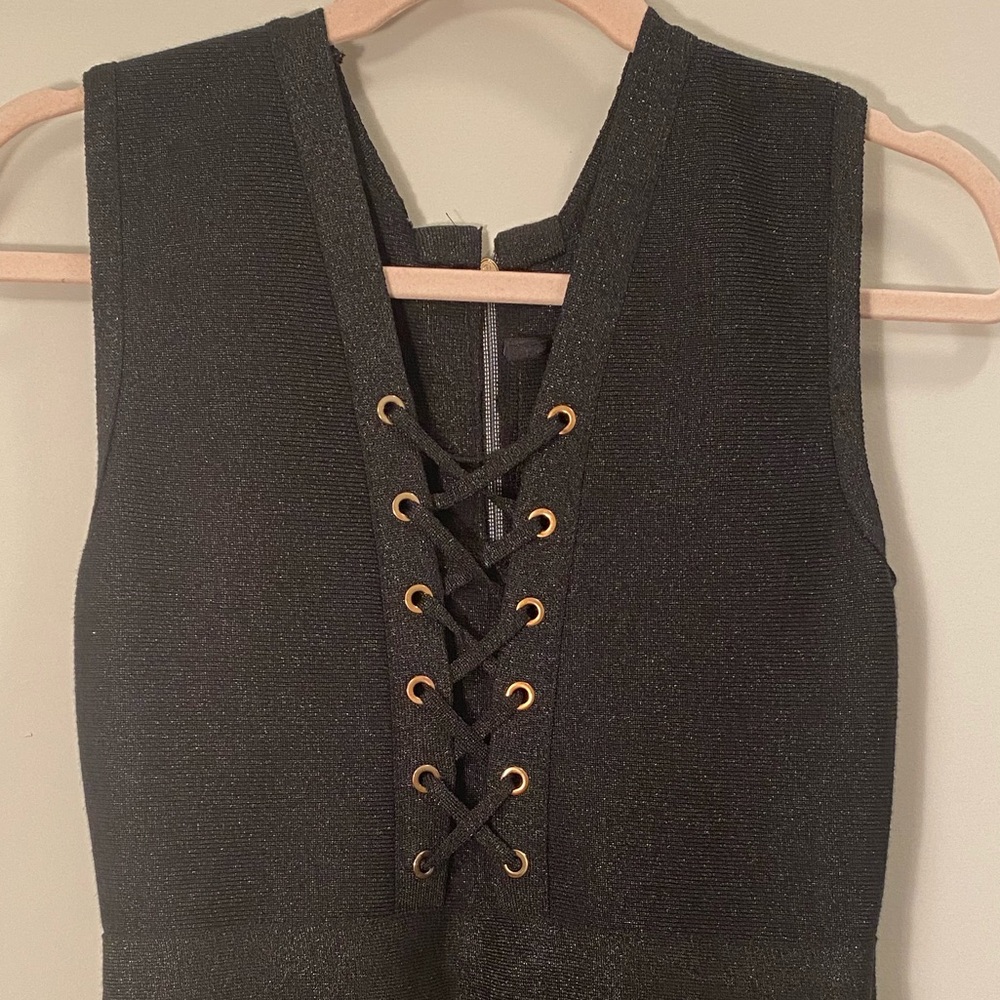 Bebe Laced Up Bodycon Dress